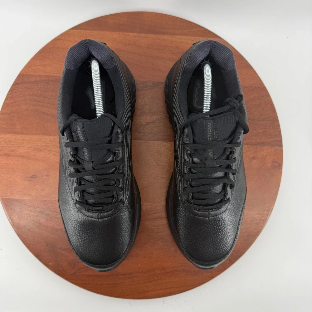 Brooks Addiction Walker 2 Black Leather Comfort Walking Shoes Men 11 XWide/4E‎